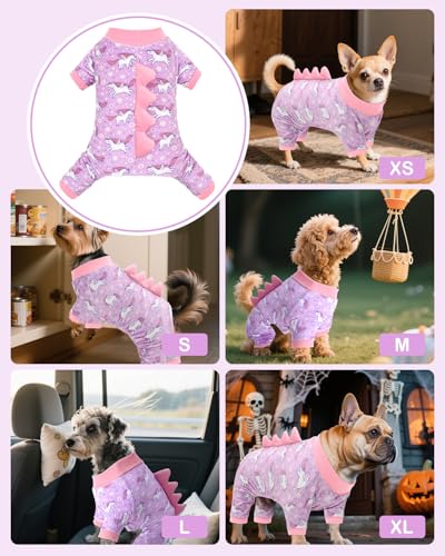 Dinosaur Costume Dog Pajamas (Medium / Unicorn style#2)