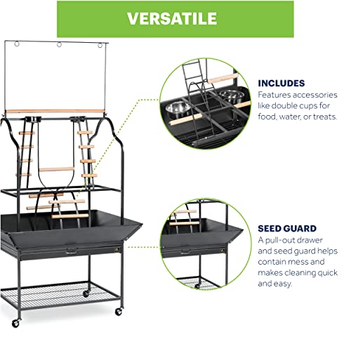 Parrot Play Stand with Wheels (Large)