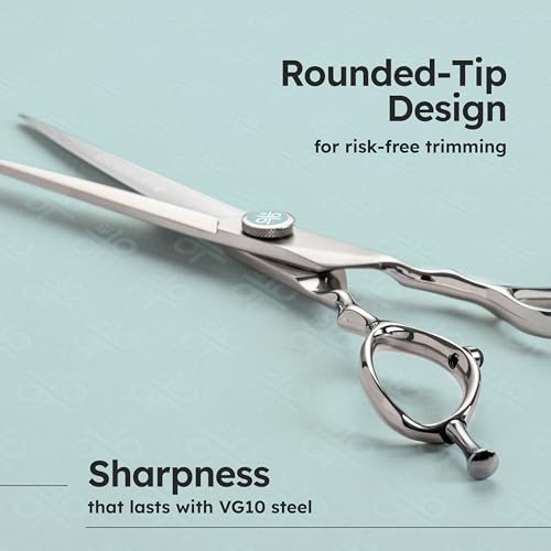 7” Dog Grooming Scissors with Serrated Edge (7" Sawtooth)