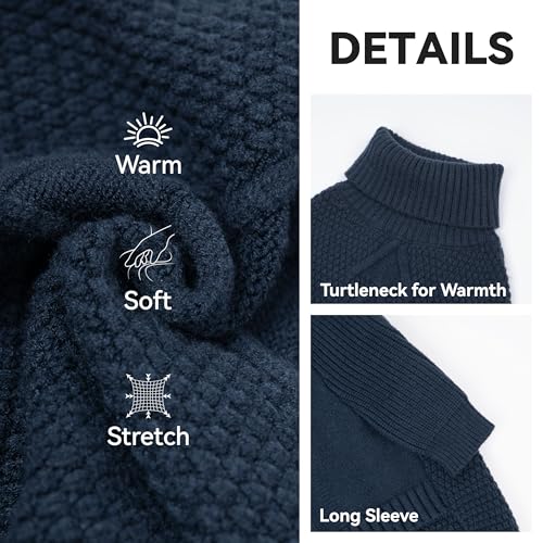 Dog Sweater Long Sleeve Warm Knitted Sweaters for Large Dogs Boy (1# Navy / XXX-Large)