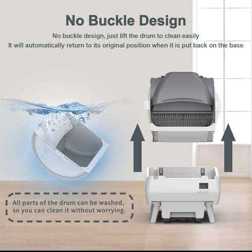 Automatic Cat Litter Box Self Cleaning (White)