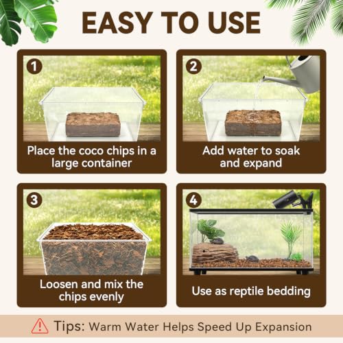Coconut Husk Chip Substrate for Reptiles (2 Pack)
