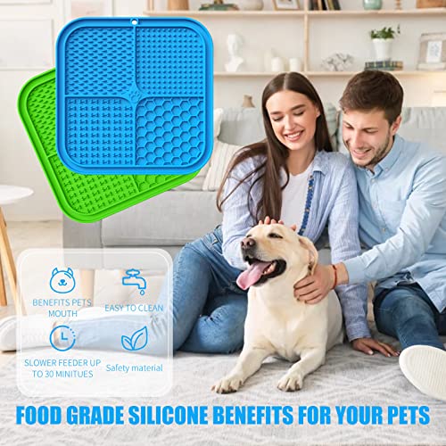 Lick Mat for Dogs (2pack / Blue, Green)