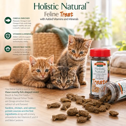 Holistic Natural Healthy Kitty Cat Treats (3 Ounce (Pack of 4))
