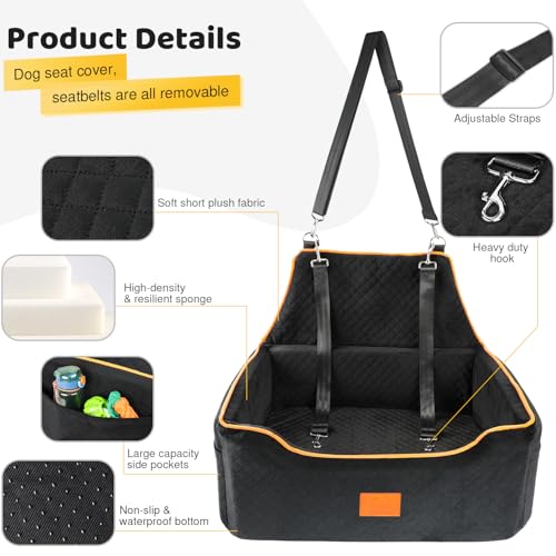 Dog Car Seat for Large (Black)