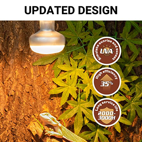 2 Pack Heat Lamp 100W (Natural Basking Light Bulb)