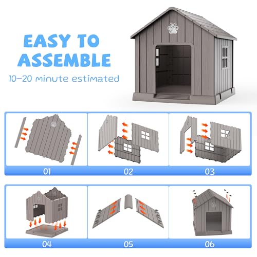 Dog House Outdoor (Grey / 31.18*33.7*32.52)