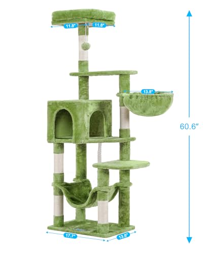 Cat Tree Multi (Green / 60.6 Inches)