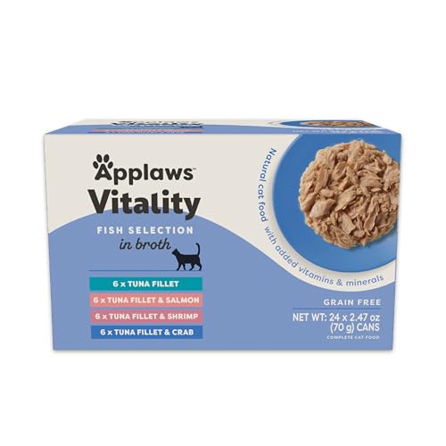 Vitality Fish Variety in Broth Wet Cat Food 24 (2.47 Ounce (Pack of 24))