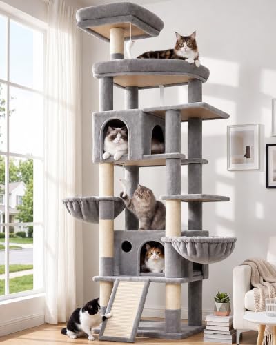 81in Cat Tree for Large Cats (XXL / Light Grey)