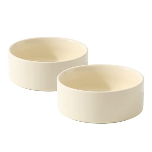 Cat Bowls Set of Two (Light Yellow)