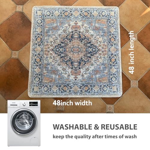 Washable Pee Pads for Dogs (48x48 Inch (Pack of 2) / Beige/Multi)