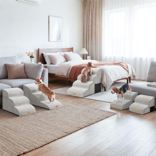 High Density Foam Pet Steps 2 Tiers (Light Grey / 15.7*15.7*11.8)