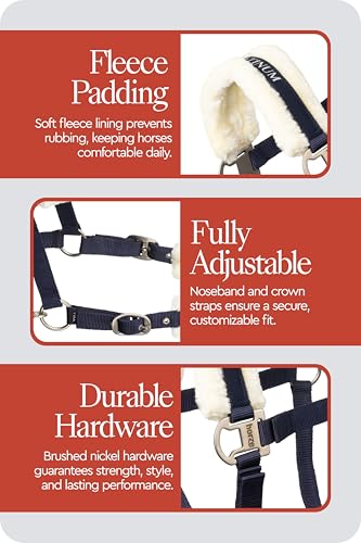 Howard Soft Fleece Horse Halter (Horse / Peacoat Dark Blue)