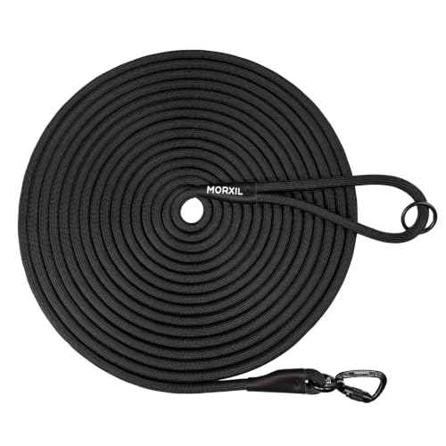 Long Dog Leash (Black / 50FT*0.4" Single Handle)