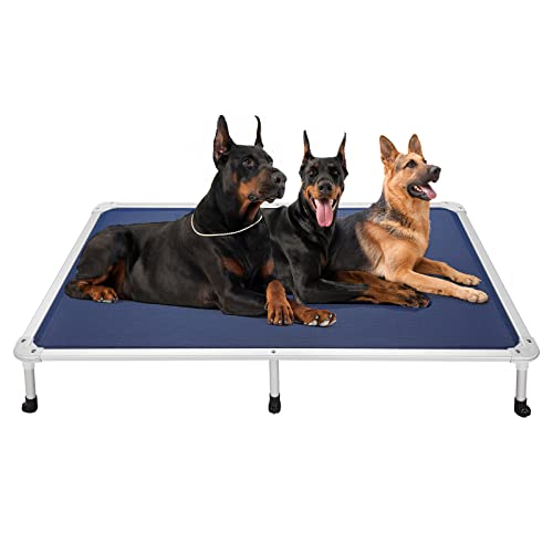 Chew Proof Elevated Dog Bed (Blue / 59.0"L x 37.5"W x 9.0"Th)