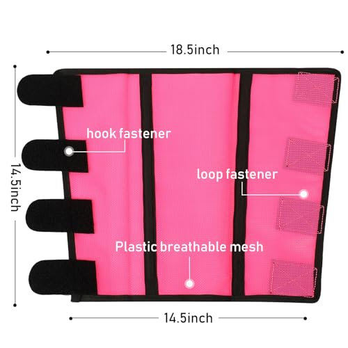 12 Fly Boots for Horse Set of 12 Loose Breathable Mesh Horse Fly Sheets Protective Horse Leg Wraps Leggings for Preventing Flies and Mosquitoes Bites (Pink, Blue, Orange)