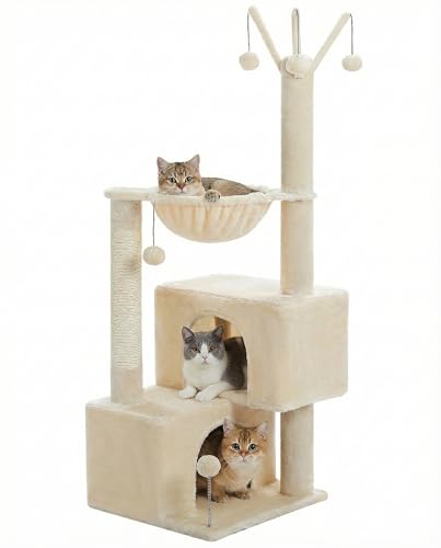Cat Tree 45" for Indoor Cats (Beige / 45 inches)