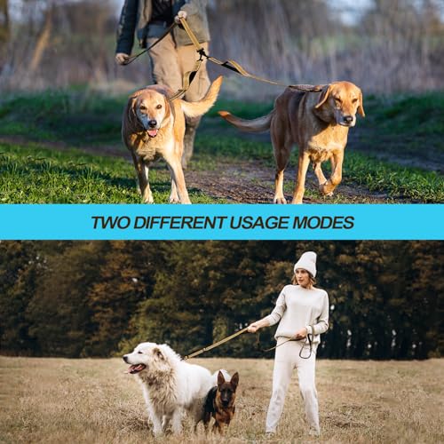 Double Dog Leash (Light Khaki)
