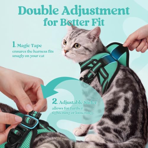 Cat Harness and Leash Set (XL / Green)