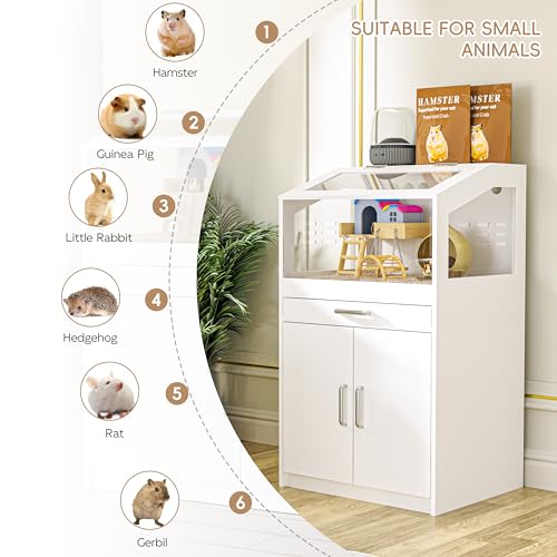 Hamster Cage with Storage Cabinet (39.4"L x 19.7"W x 40.5"H)