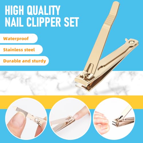 2Pcs Golden Nail Clippers Set (Golden)