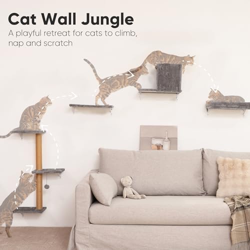 Cat Wall Shelves (Light Gray)