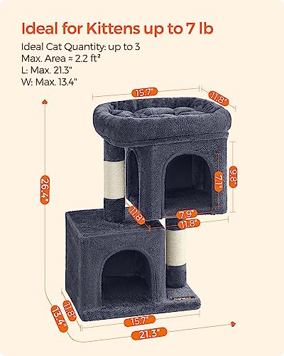 Cat Tree 26.4 (S (15.7"L x 11.8"W x 26.4"H) / Smoky Gray)