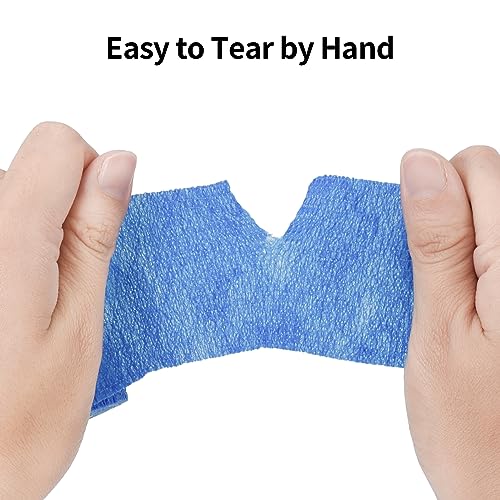 Self Adhesive Bandage Wrap 2 inch Cohesive Bandage Pet Vet Wrap for Dogs (Mix Color / 2 Inch)