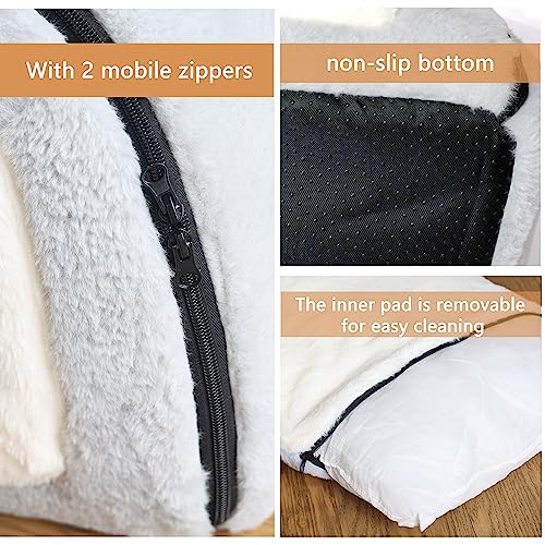 Cat Bed for Indoor Cats (Grey / L:(17.5"×16.9"×15.9"))