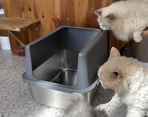 Litter Box with Lid (12" High / Grey)