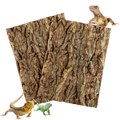 2PCS Cork Terrarium Background 15.7x11.8in for Reptile (2PCS-15.7×11.8in)