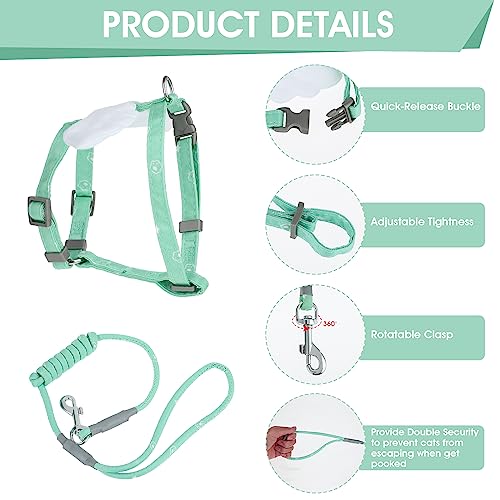 Cat Harness and Leash Set (Green)