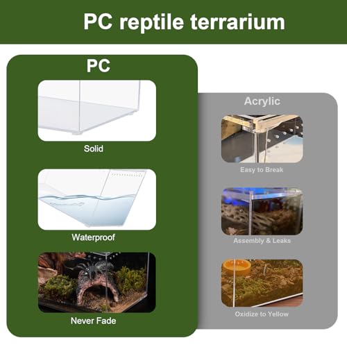 Tarantula Enclosure Spider Terrarium Hermit Crab Tank Starter Kit (M-Starter Kit)