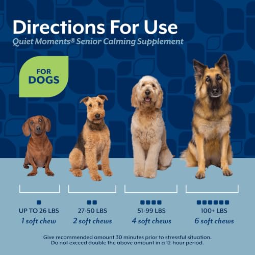 Quiet Moments Calming Senior Wellness Dog Supplement (65 Count (Soft Chews))