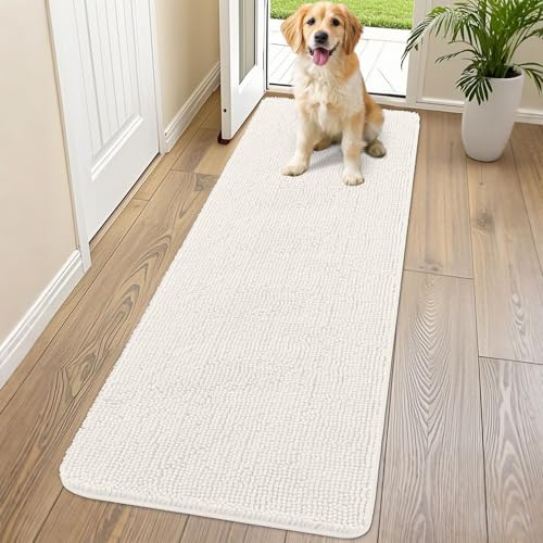 Dog Door Mat for Muddy Paws 70x24 (Ivory / 70"X24")