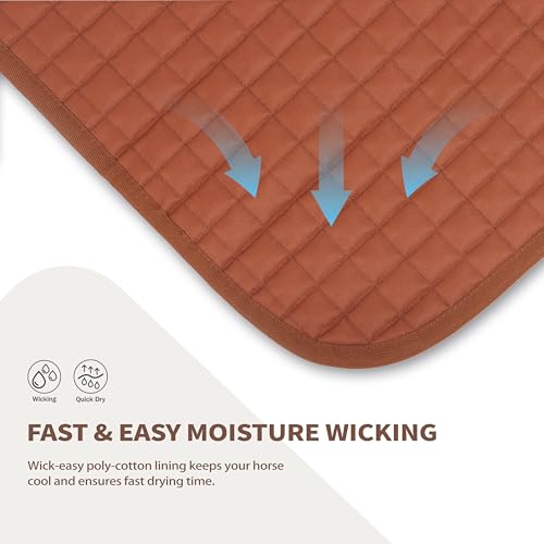 All Purpose Square Quilted Western Saddle Pad (Brown)