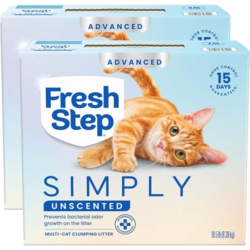 Advanced Simply Unscented Multi Cat Clumping Litter (New! Advanced Unscented / 18.5 lb (Pack of 2))