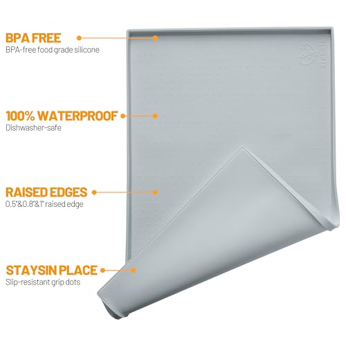 Dog Feeding Mat (Mist / 24"l X 16"w)