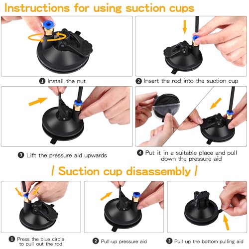 4in1 Interactive Cat Wand Toys with Suction Cup for Indoor Cat (12pcs Cat Toy Set)