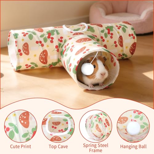 Guinea Pig Tunnel Hideout 3 (Cherry)