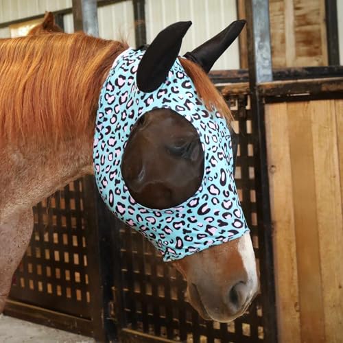 Lycra Horse Fly Mask w (Party Cheetah / Cob)