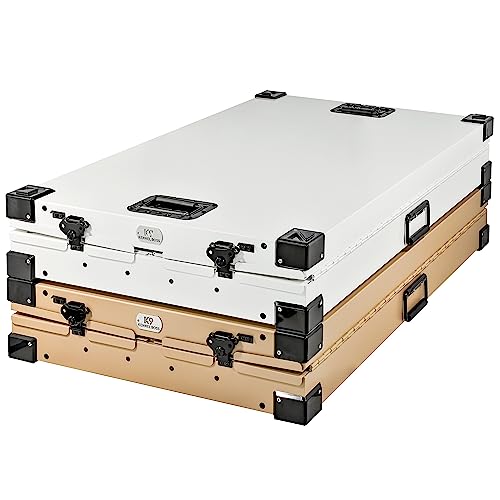 Aluminum Collapsible Dog Crate (Tan / 41.6"L x 29.7"W x 33.9"H)