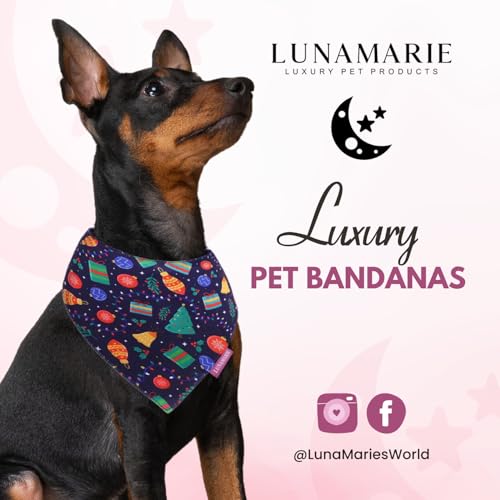 Luxury Pet Birthday Bandanas (Christmas Tree / Medium)