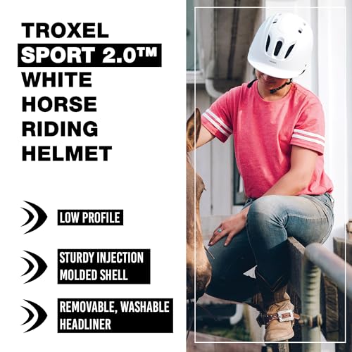 Sport 2.0 Injection Molded Horse Riding Helmet (White / Large)