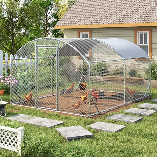 Large Metal Chicken Coop (155.88"L x 107.5"W x 77.1"H)