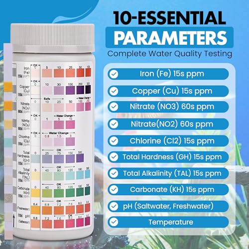 10 in 1 Aquarium Test Strips