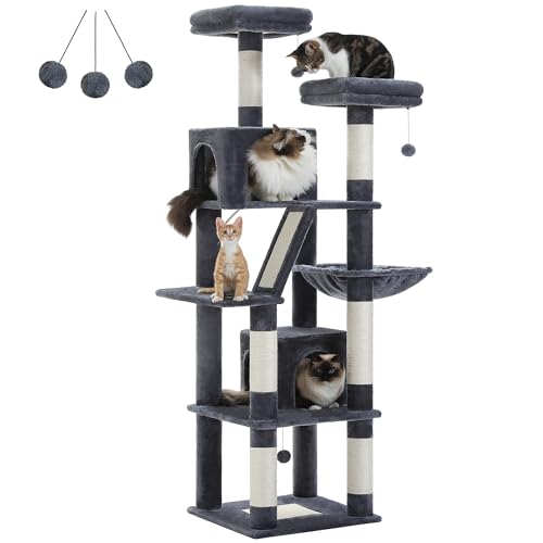 Large Cat Tower (XL-70" / Dark Gray)