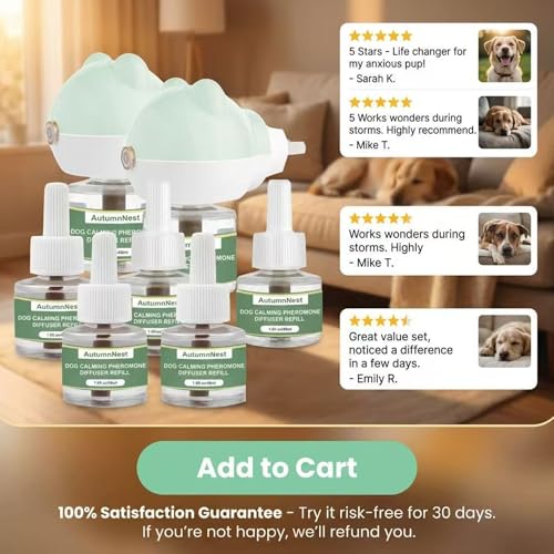 Dog Pheromone Diffuser Kit (6 packs - Bear Diffuser)