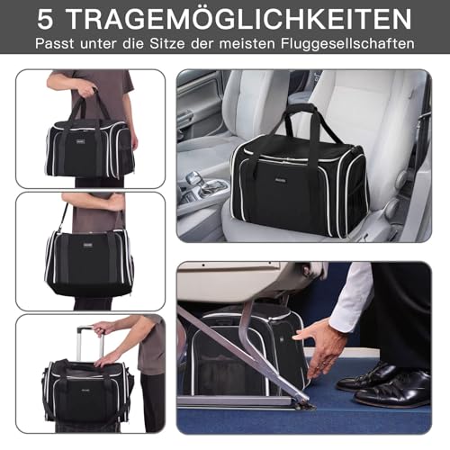 Cat Carrier Bag (Black / 17.5"L x 12.0"W x 11.5"H)